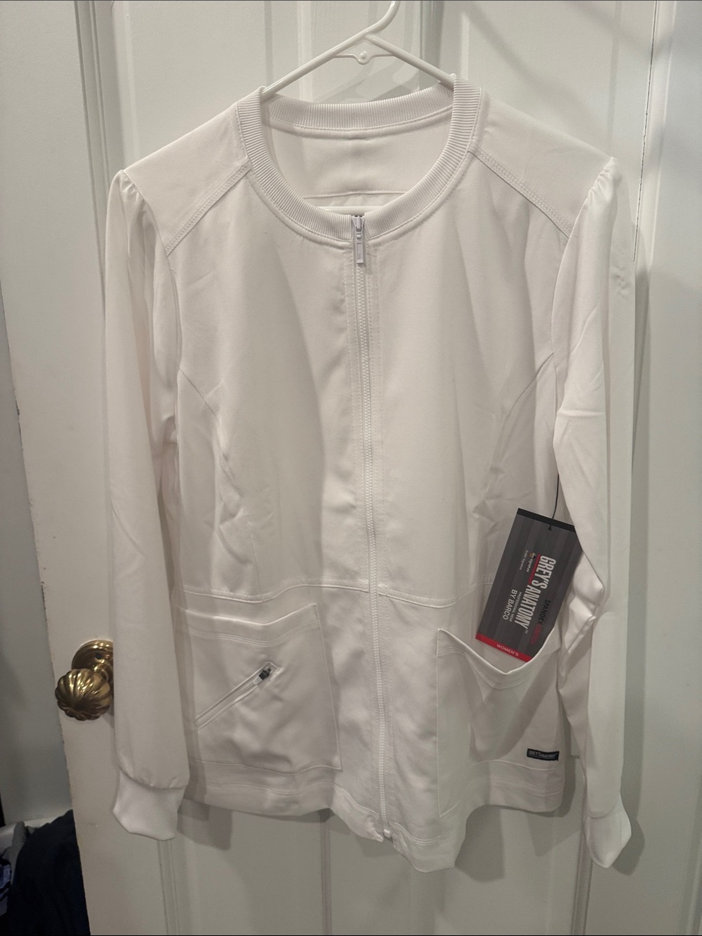 Greys Anatomy by Barco Uniforms Women's spandex stretch 3 pocket scrub jacket